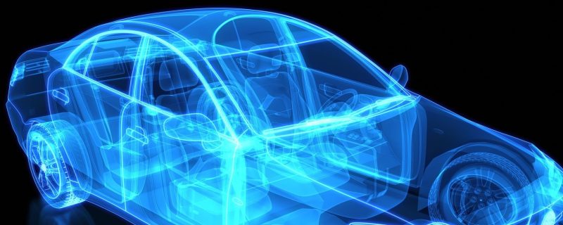 Car X-ray / Blueprint - with clipping path